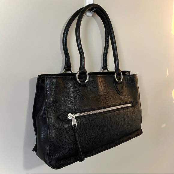 Valentina large leather rectangular tote bag - Picture 2 of 10